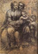 LEONARDO da Vinci, Virgin and Child with St Anne and St John the Baptist (mk08)